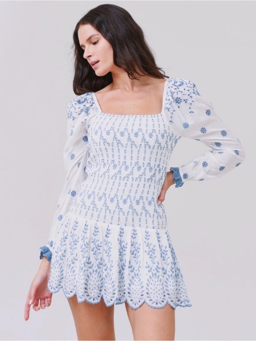 LoveShackFancy Jayce Mini Dress